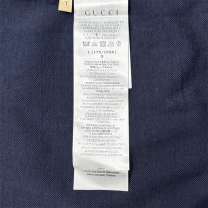 Gucci bleu avec bordure en sangle