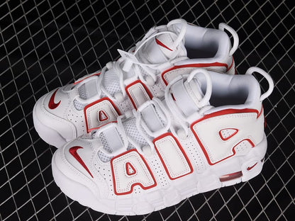 Nike Air More Uptempo White Varsity Red Outline - HYPER LIST