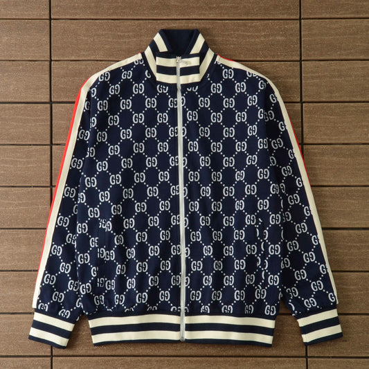 Gucci Webbing-Trimmed Blue Short Set