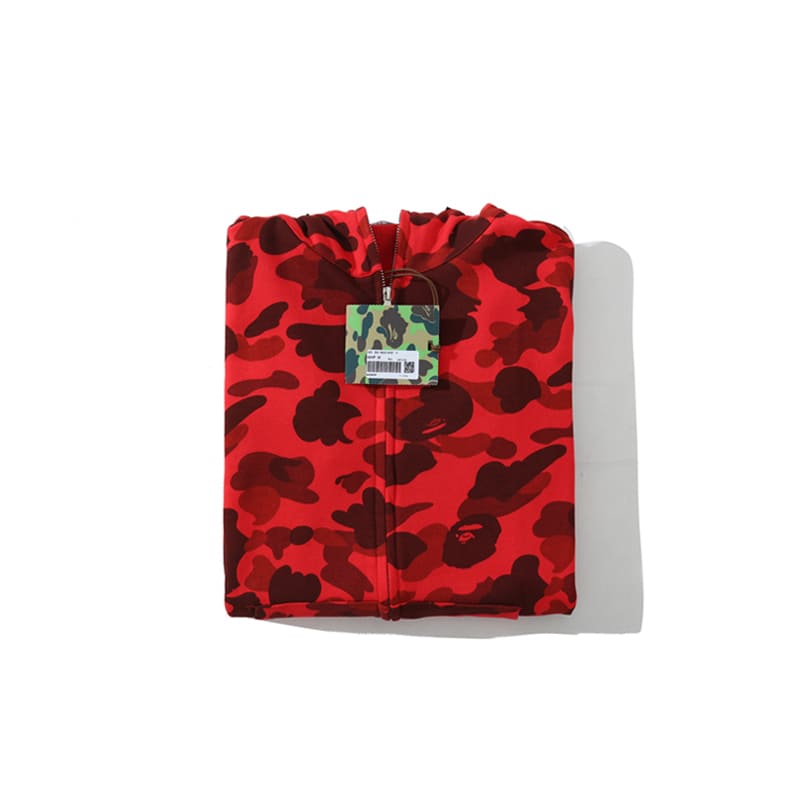 Bape Shark Wide Red Camo Sweatshirt 