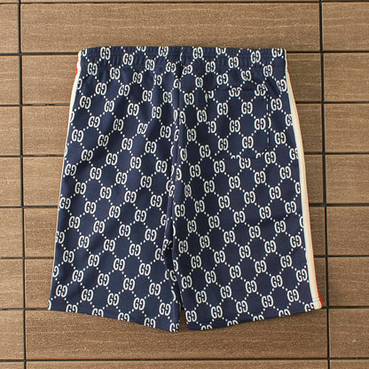 Gucci Webbing-Trimmed Blue Short Set - HYPER LIST