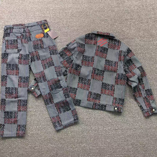 Louis Vuitton Embroided Gray Tracksuit