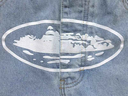 Shorts Corteiz Alcatraz Denim Washed - HYPER LIST