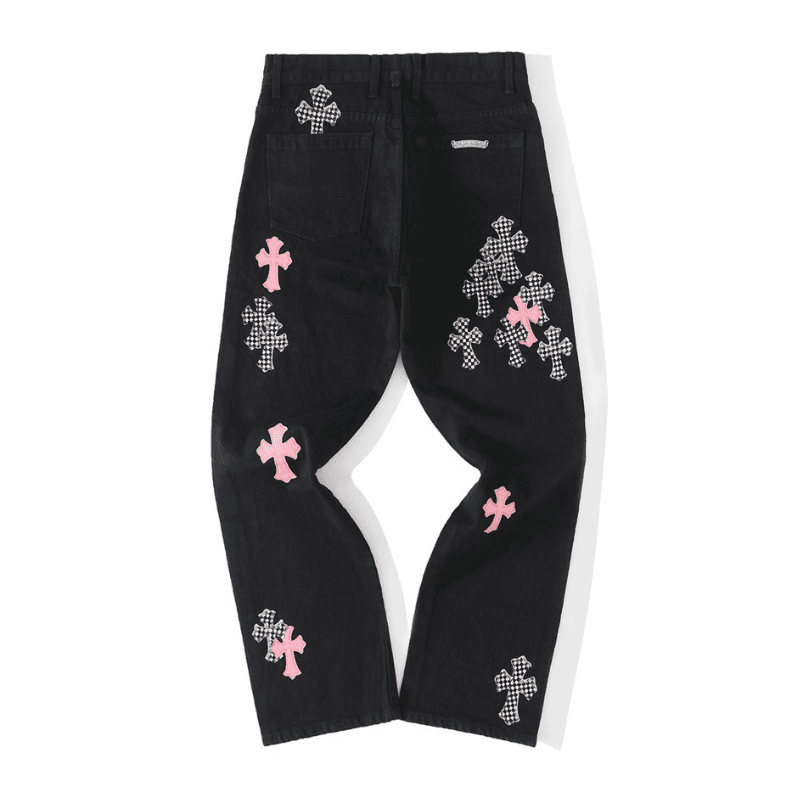 Calça Chrome Hearts Jeans Cross Patch Fleurknee - HYPER LIST