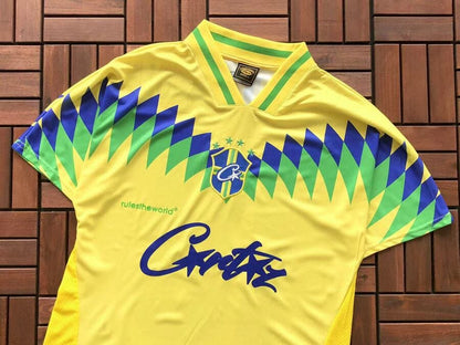 Camiseta Corteiz Futebol Brasil Amarela - HYPER LIST