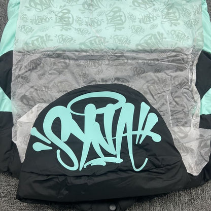 Jaqueta Puffer Synaworld black/blue - HYPER LIST