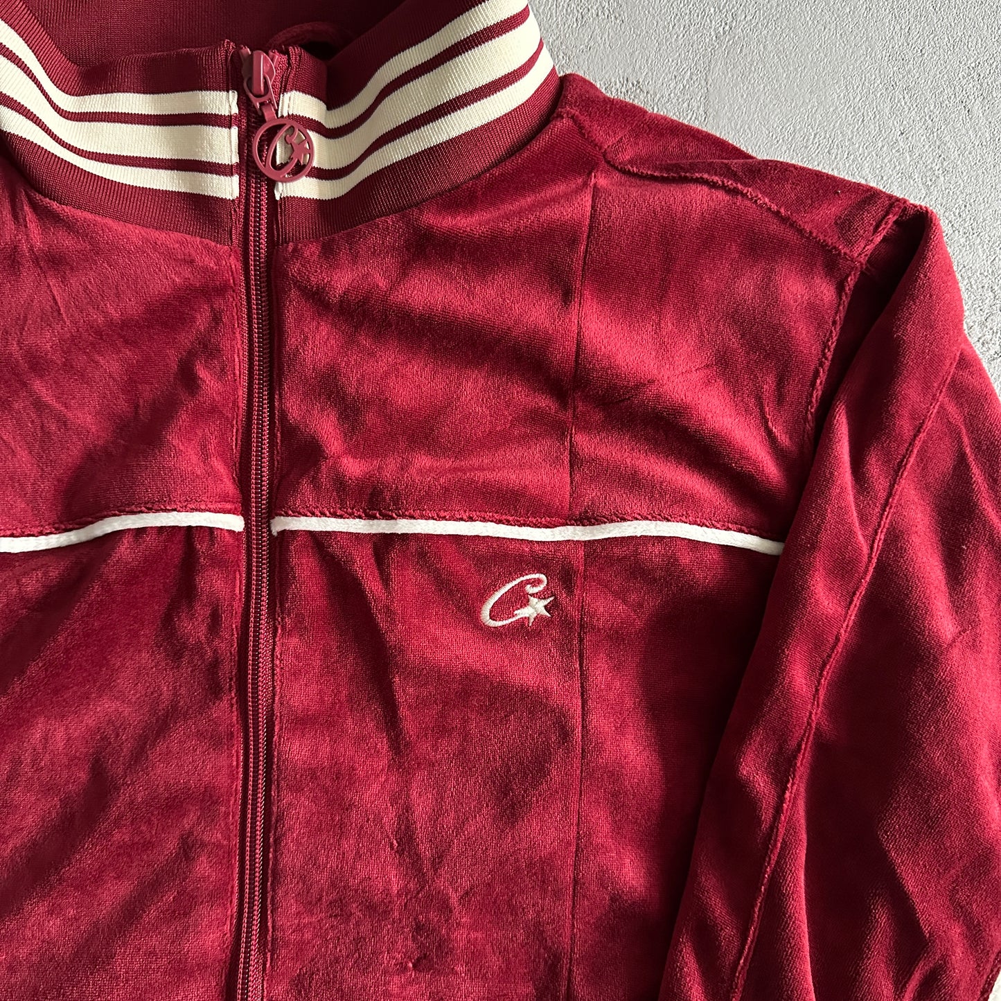 Corteiz Velour Red Tracksuit