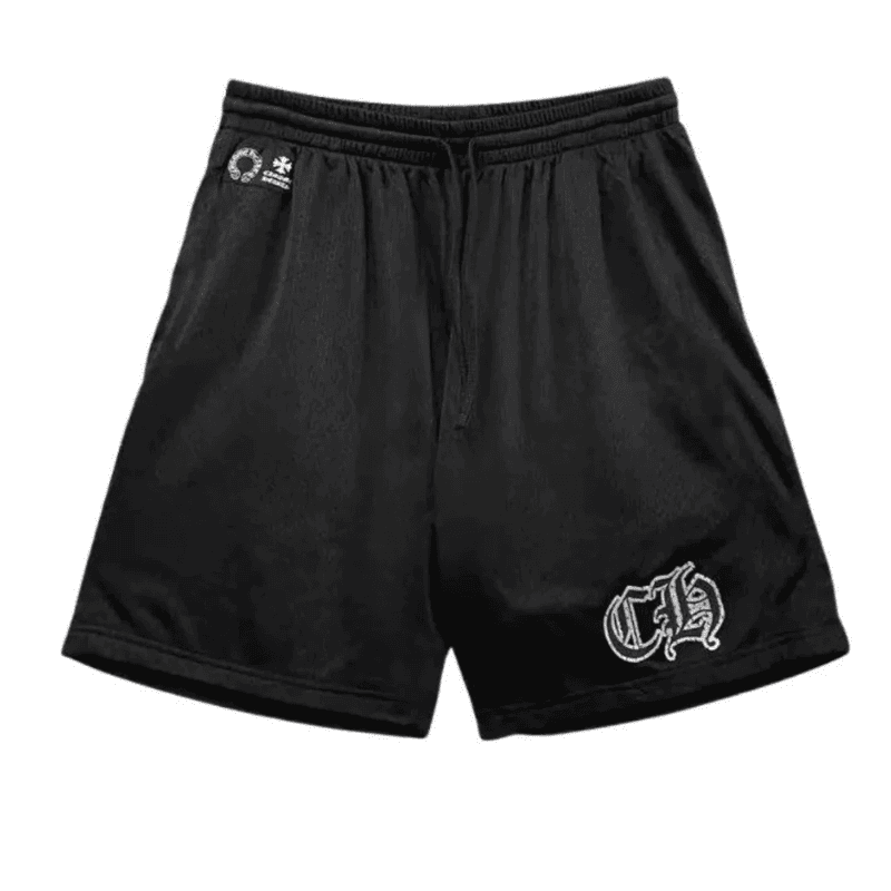 Shorts Chrome Hearts Sports Varsity Black - HYPER LIST