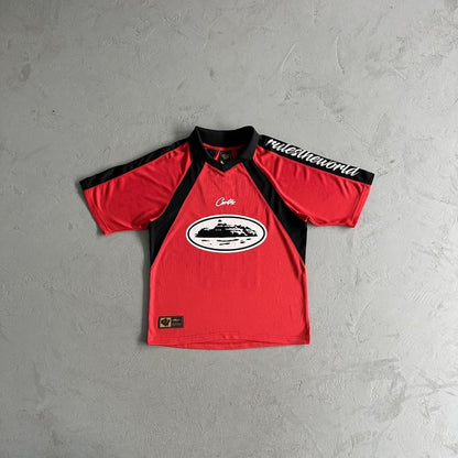 Camiseta Corteiz Alcatraz Football Vermelha - HYPER LIST