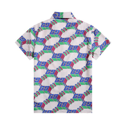 Set Gucci Multicolor GG Pattern Shirt and Shorts GC003
