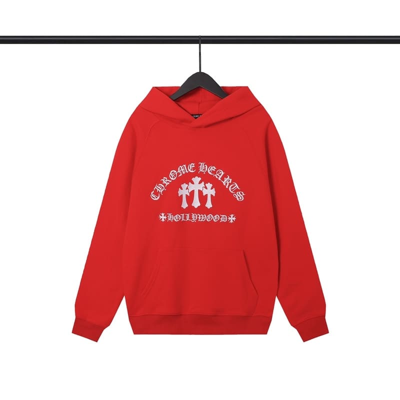 Moletom Chrome Hearts 3 Cross Vermelho - HYPER LIST