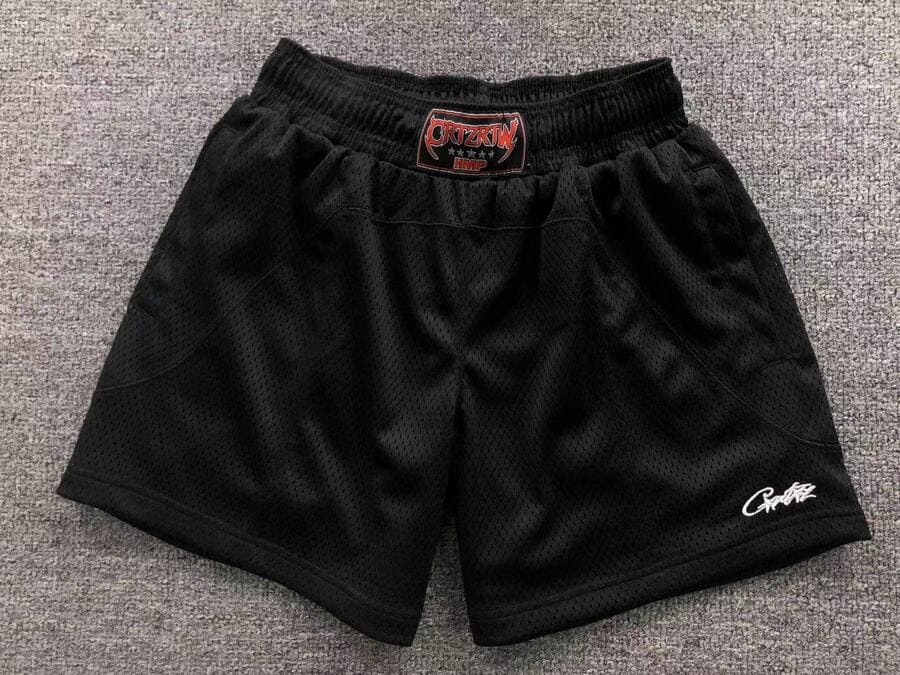 Short Corteiz HMP Mesh Panel White Black - HYPER LIST