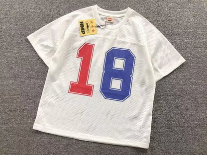 Pronta Entrega - Camiseta Corteiz HMP Mesh Panel Jersey White - HYPER LIST