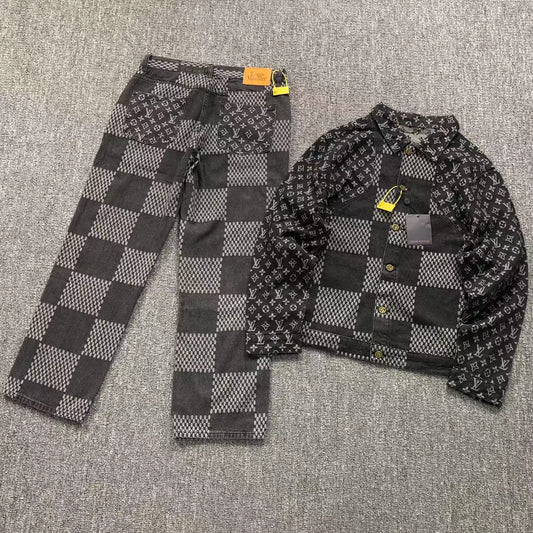 Louis Vuitton Embroided Black Tracksuit