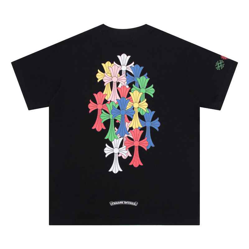 Camiseta Chrome Hearts Cross Colour Preta - HYPER LIST