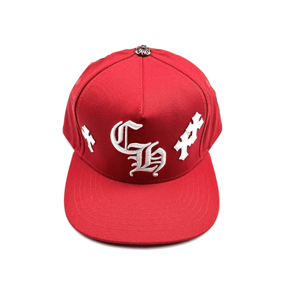 Boné Chrome Hearts Cross Patch Vermelho - HYPER LIST