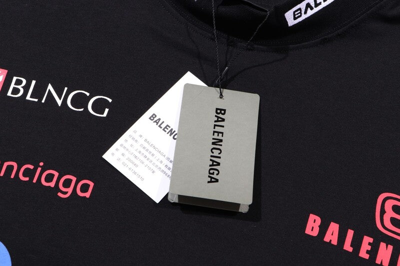 T-shirt oversize Balenciaga Top League noir 
