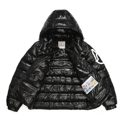 Jacket Puffer Moncler Black with Hood MCL009