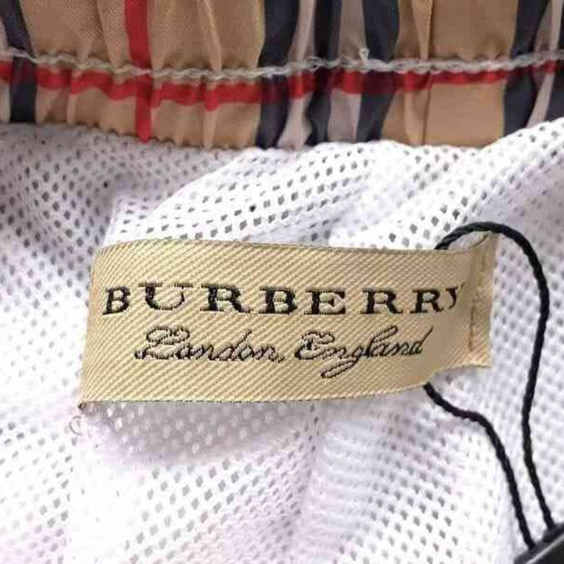Short Burberry Check Drawcord Swim BY081