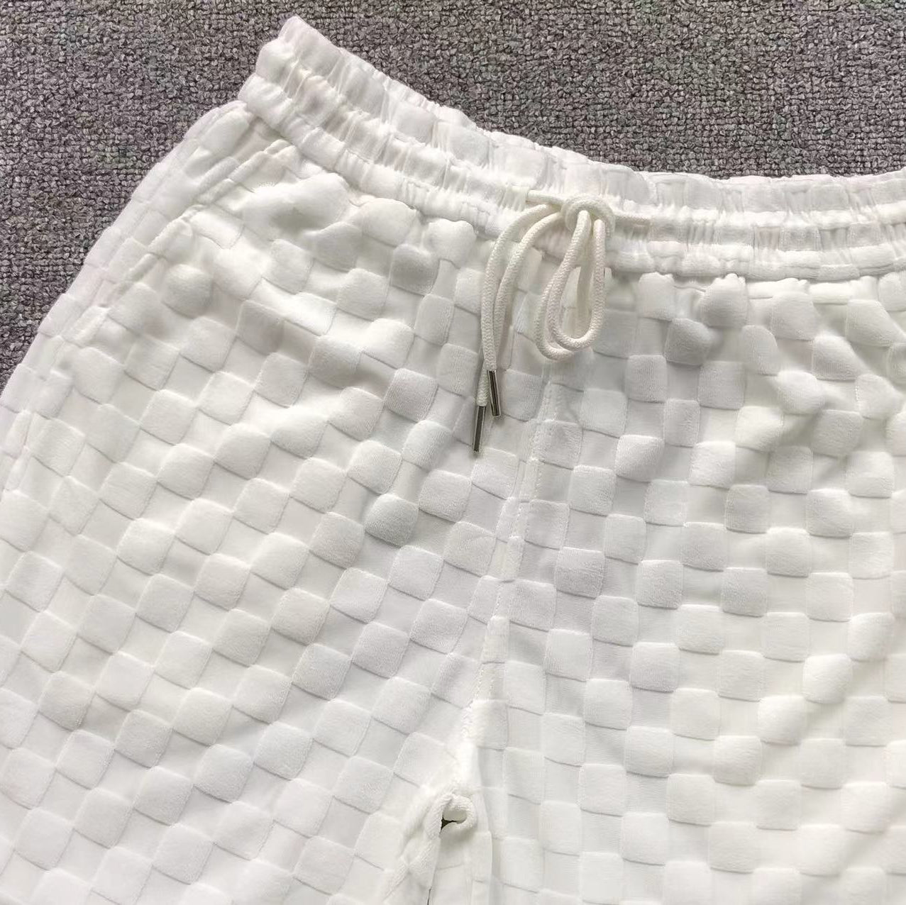 Louis Vuitton White Embroided Short Set