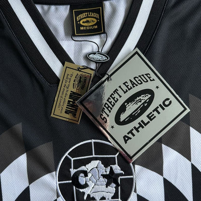 Camiseta Corteiz Futebol Preto - HYPER LIST