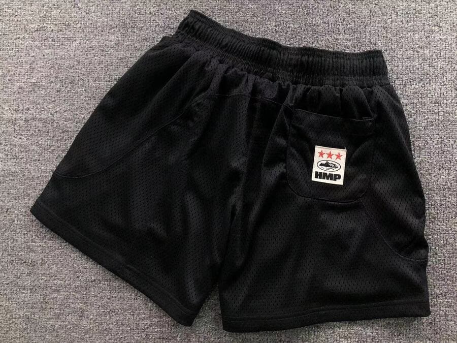 Short Corteiz HMP Mesh Panel White Black - HYPER LIST
