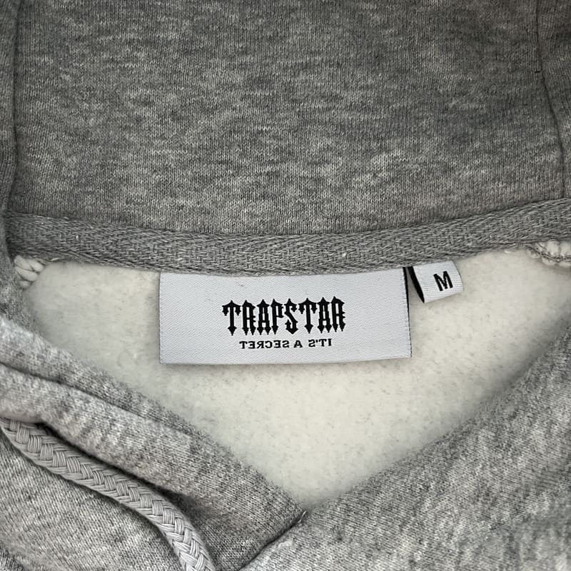 Conjunto Trapstar Chenille Decoded 2.0 Hoodie Grey/Ice Blue - HYPER LIST