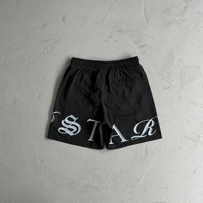 Shorts Trapstar Script Swimming Black/Nigara Mist - HYPER LIST