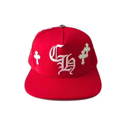 Boné Chrome Hearts Cross Patch Vermelho - HYPER LIST