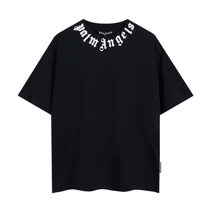 Camiseta Palm Angels Neck Logo Black - HYPER LIST