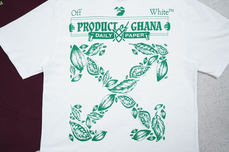 Camiseta Off-White x Daily Paper x Surf Ghana White - HYPER LIST