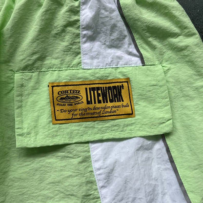 Shorts Corteiz Verde Claro Branco - HYPER LIST
