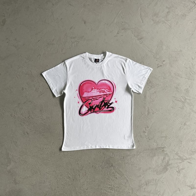 Camiseta Corteiz Pink Heart Tee - HYPER LIST