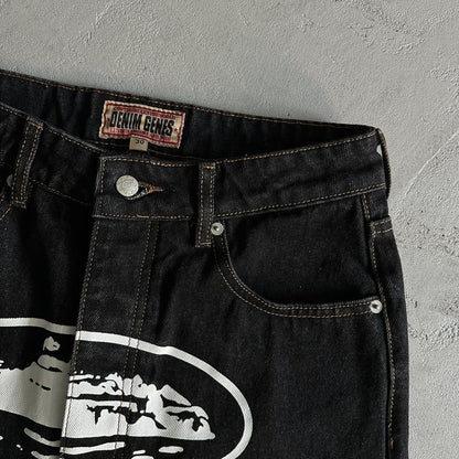Calça Jeans Corteiz Preto - HYPER LIST