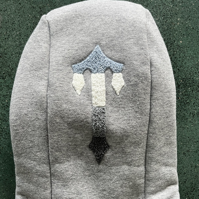 Conjunto Trapstar Chenille Decoded 2.0 Hoodie Grey/Ice Blue - HYPER LIST
