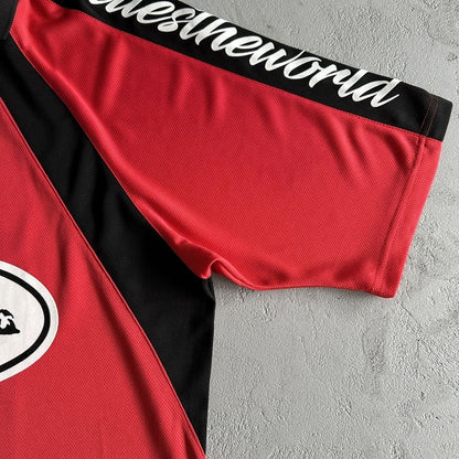 Camiseta Corteiz Alcatraz Football Vermelha - HYPER LIST