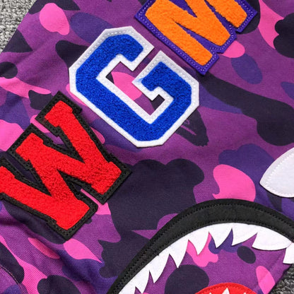 Hoodie BAPE Shark Purple