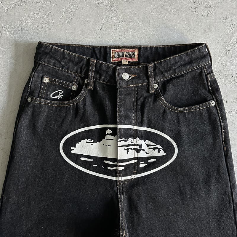 Calça Jeans Corteiz Preto - HYPER LIST