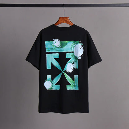 Camiseta Off-White Black Arrow Painted Cotton Jersey - HYPER LIST