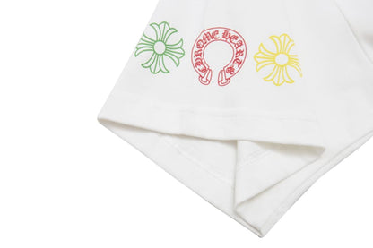 Camiseta Chrome Hearts Cross Colour Branca - HYPER LIST