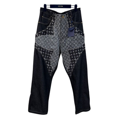Calça Louis Vuitton Monogram Flower Denim - HYPER LIST