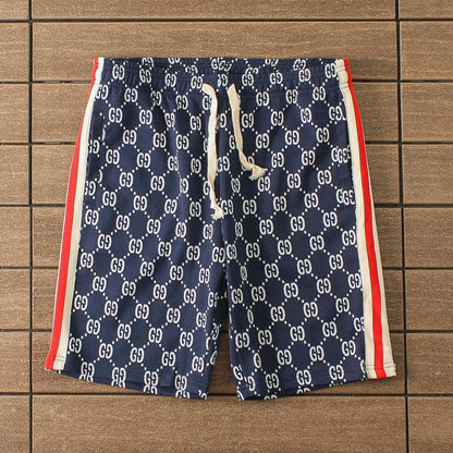 Gucci Webbing-Trimmed Blue Short Set - HYPER LIST