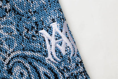 Amiri Bandana Crochet Basketball Shorts Blue - HYPER LIST