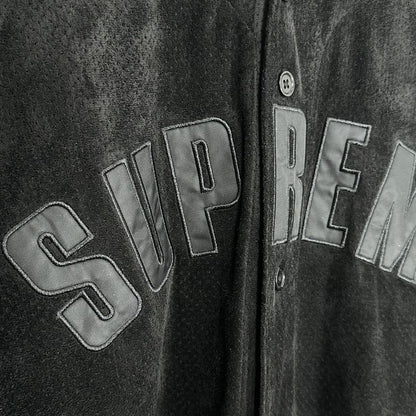 Camiseta Supreme Ultrasuede Mesh Baseball Preto - HYPER LIST