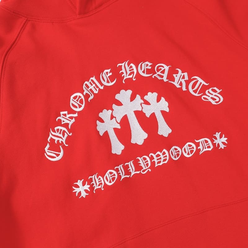 Moletom Chrome Hearts 3 Cross Vermelho - HYPER LIST