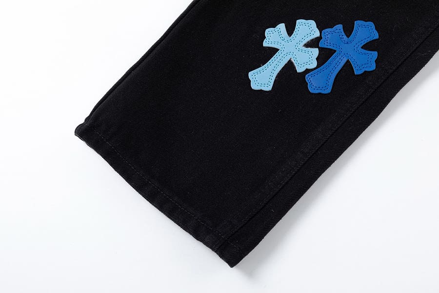 Calça Chrome Hearts Jeans Cross White/Blue - HYPER LIST
