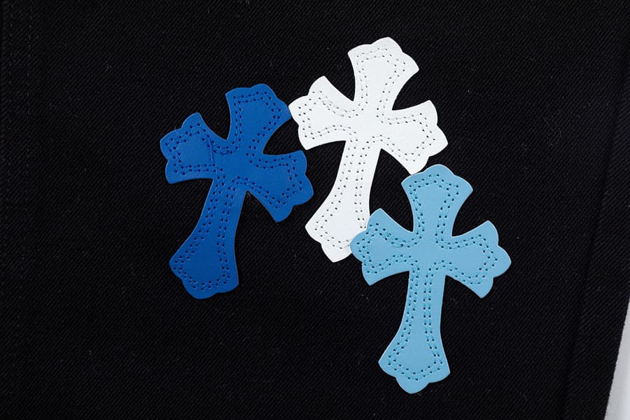 Calça Chrome Hearts Jeans Cross White/Blue - HYPER LIST