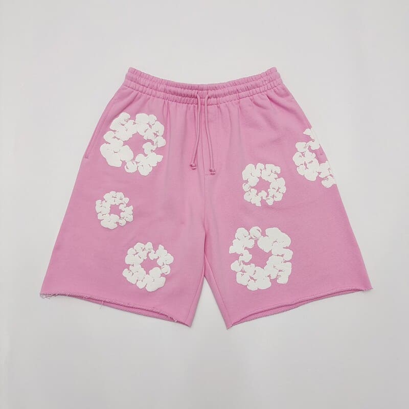 Short en jean déchiré The Cotton Wreath Rose
