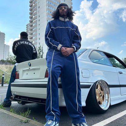 Corteiz Velour Blue Tracksuit