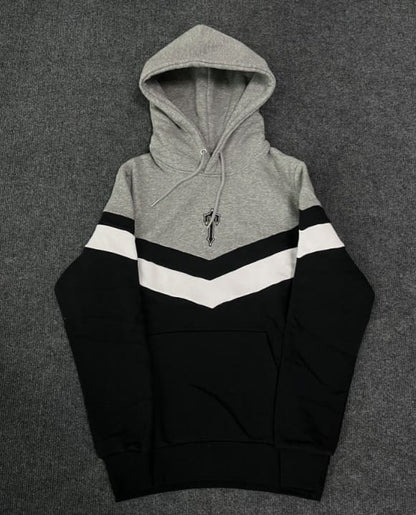 Conjunto Trapstar V Stripe Hoodie Tracksuit Black - HYPER LIST